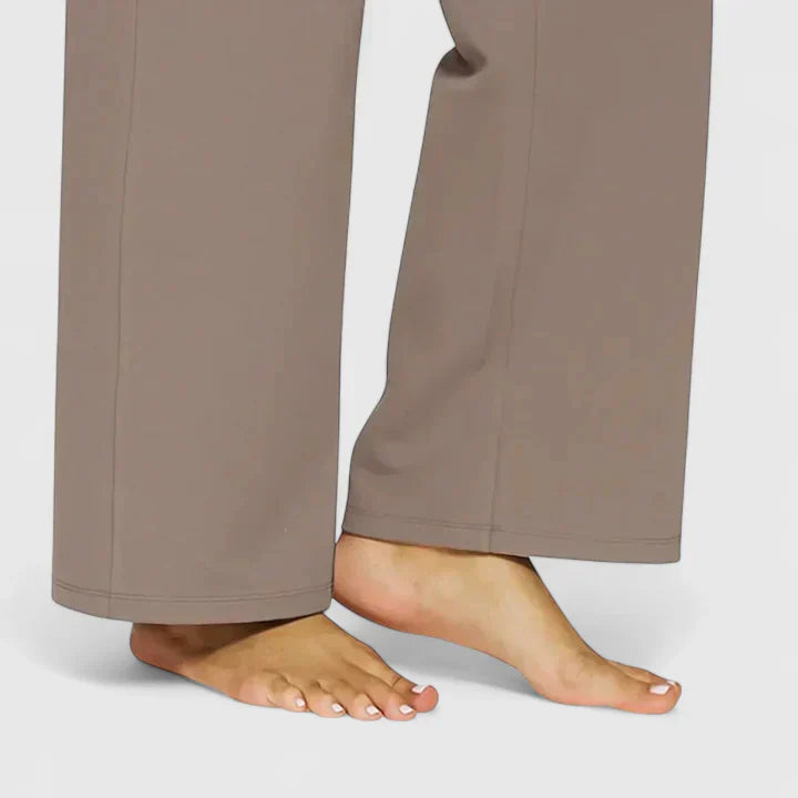 AME | Relaxed straight-leg pants with elastic waist