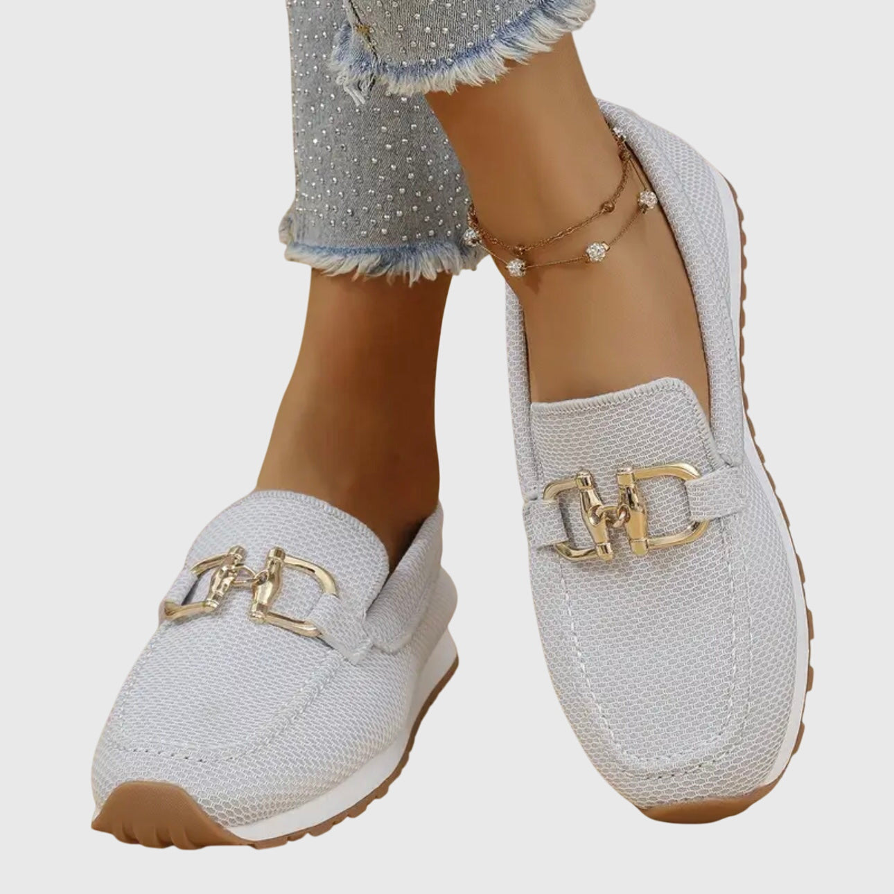 SUSIE | Loafers with smooth structured finish