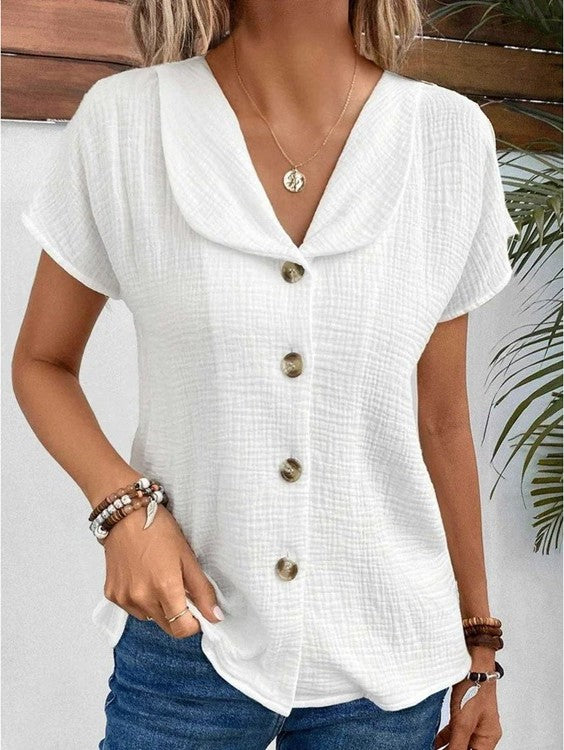 CASIA | Soft-touch button-down blouse
