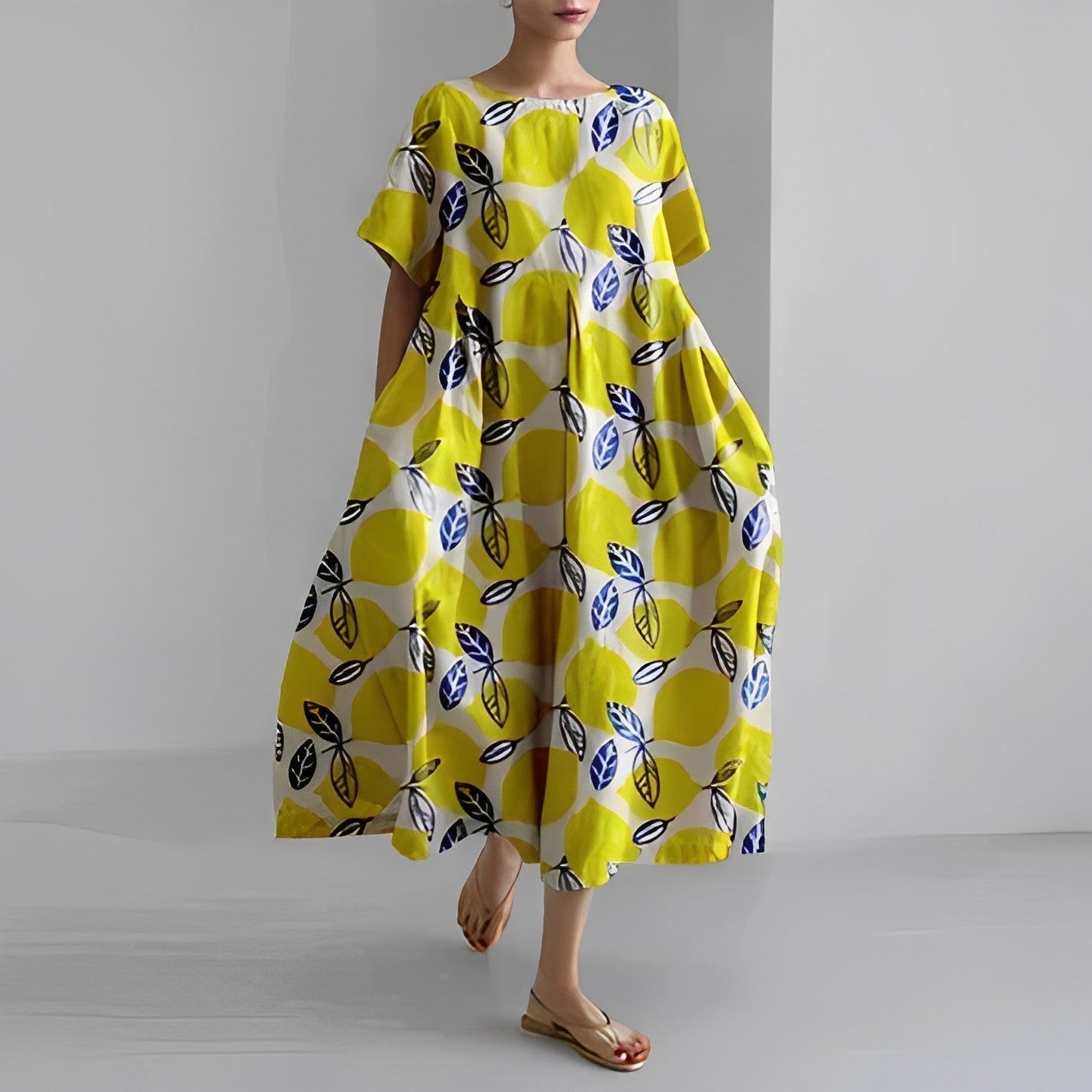 CLAIRE | Floral midi dress with bohemian print