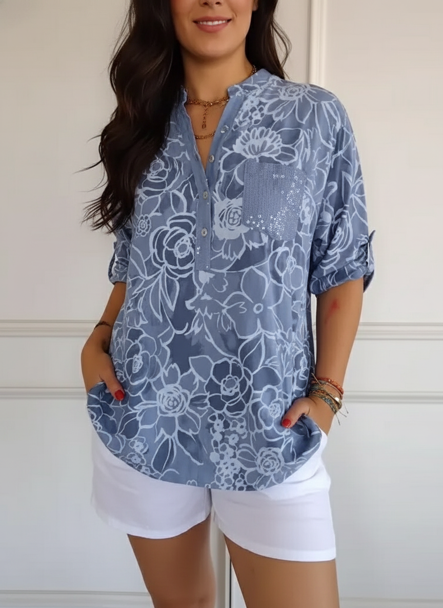 ROWELLA | Relaxed blouse with floral print