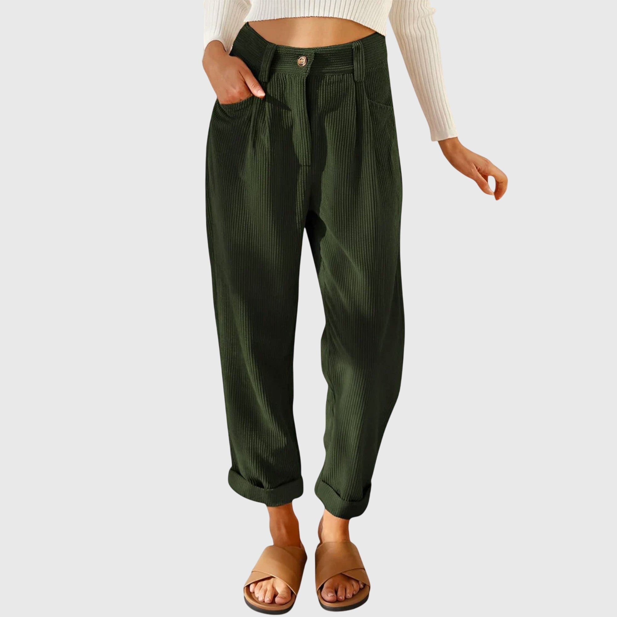 JANA | Straight-cut corduroy pants