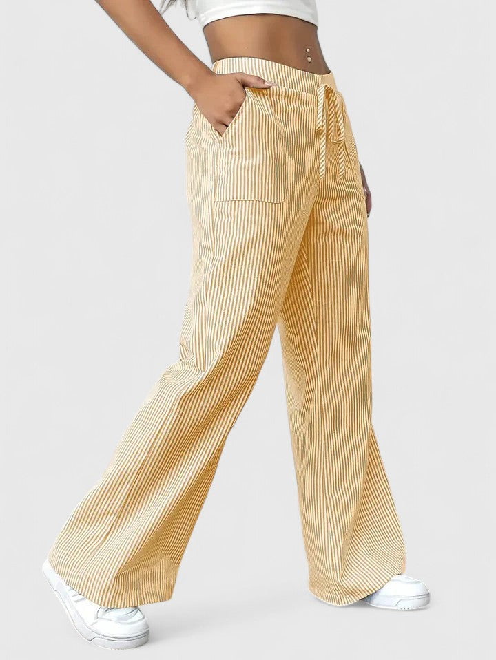 TATIENNE | Wide-leg pants with drawstring waist