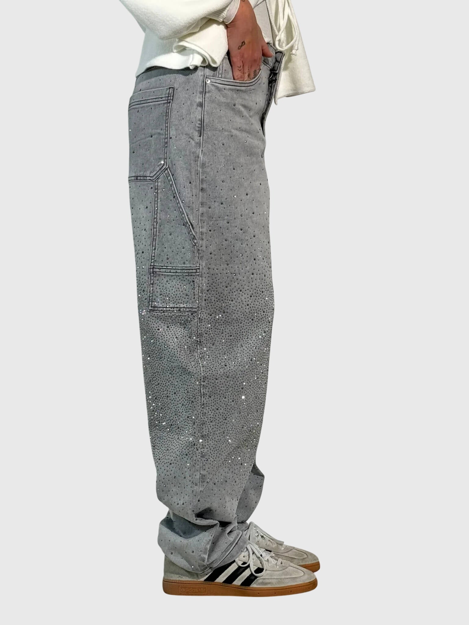 STELLA | Diamond-embellished wide-leg pants
