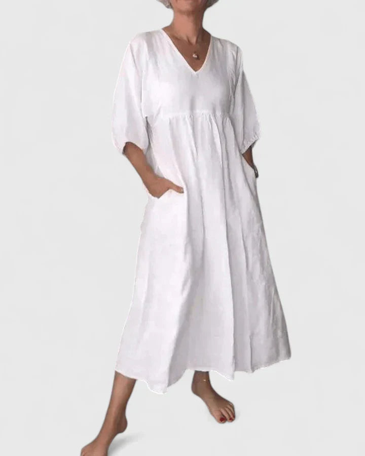 THALYSSA | Soft-drape maxi dress with sweetheart neckline
