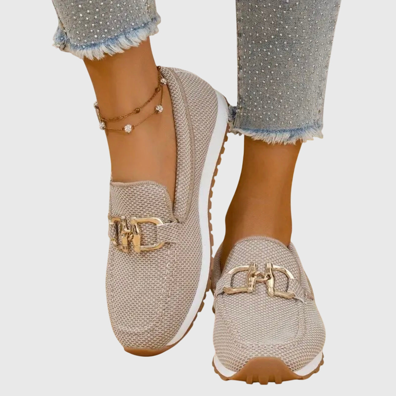 SUSIE | Loafers with smooth structured finish