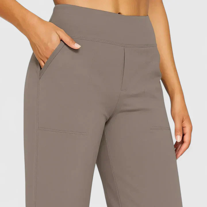 AME | Relaxed straight-leg pants with elastic waist