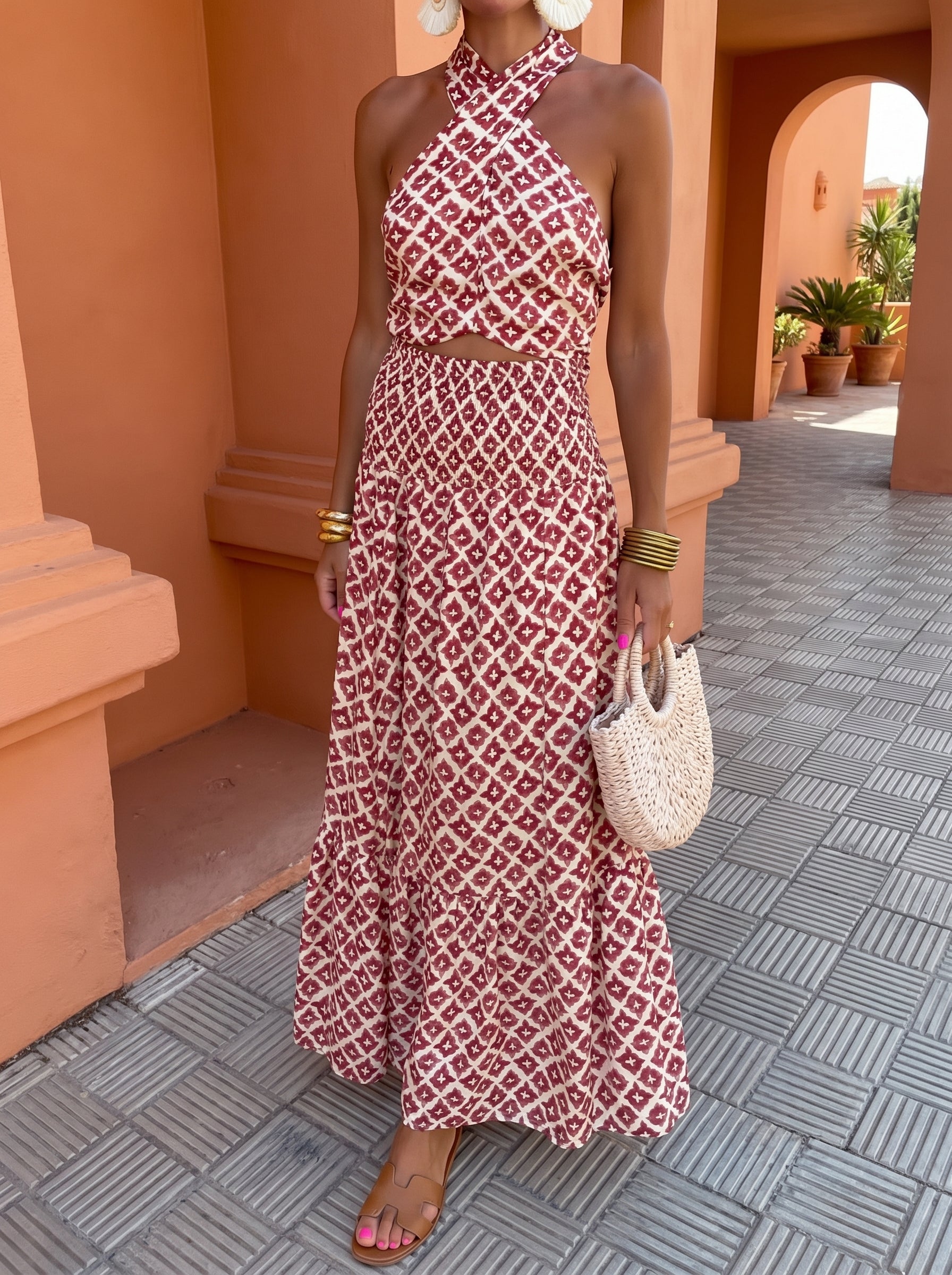 ELSA | Off-shoulder top and ruffled skirt set