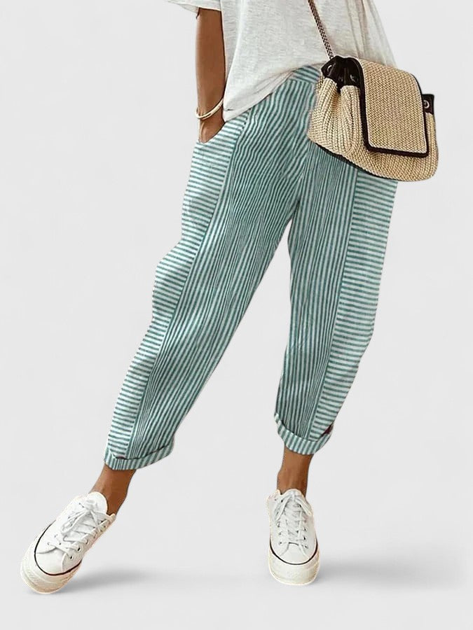 ELVIRA | Soft-touch pants with stretch waistband