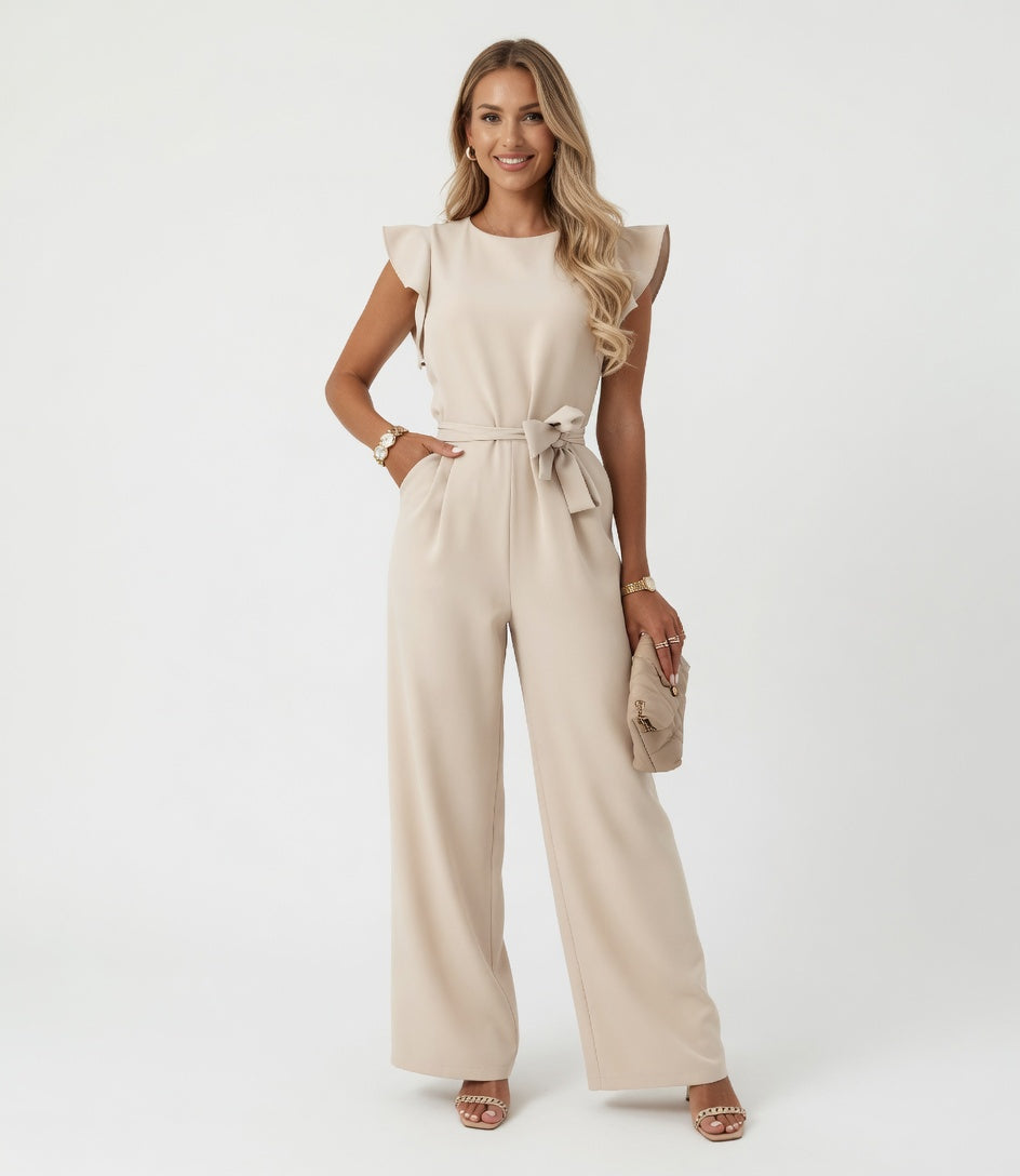 NURIA | Belted jumpsuit with adjustable waist