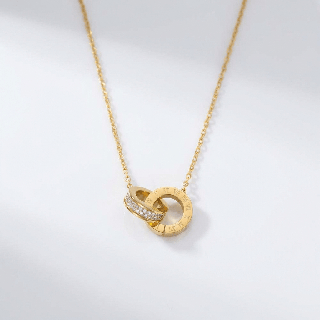 LUNA | Spiral pendant necklace in titanium steel