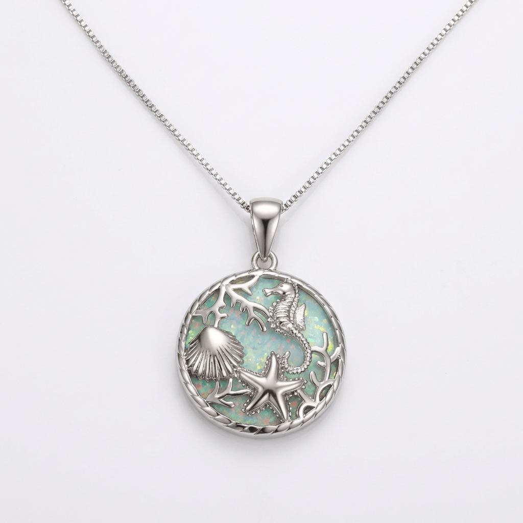 MARINA | Geometric resin pendant necklace