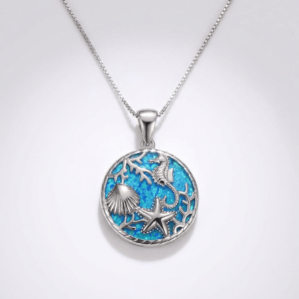 MARINA | Geometric resin pendant necklace