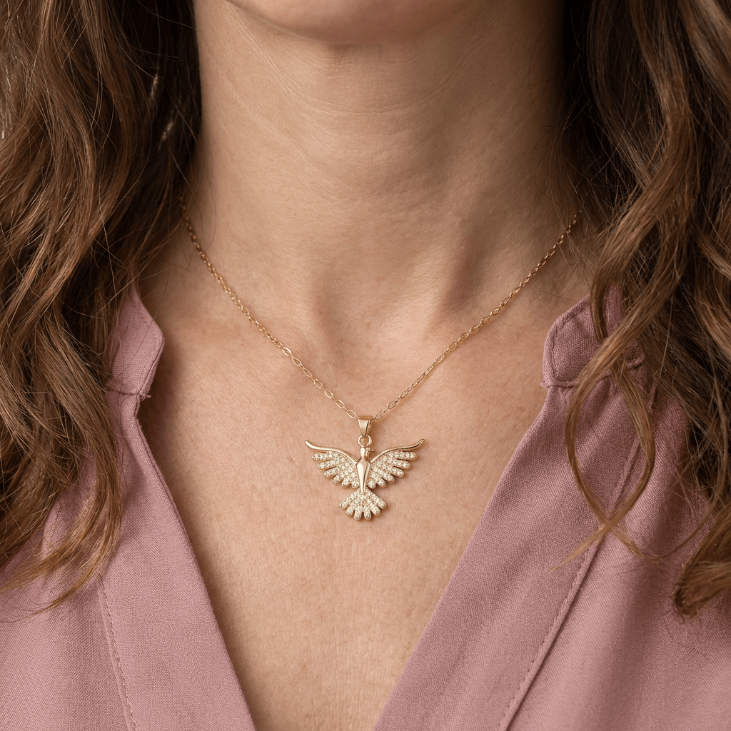 SKYE | Angel wing necklace for everyday wear
