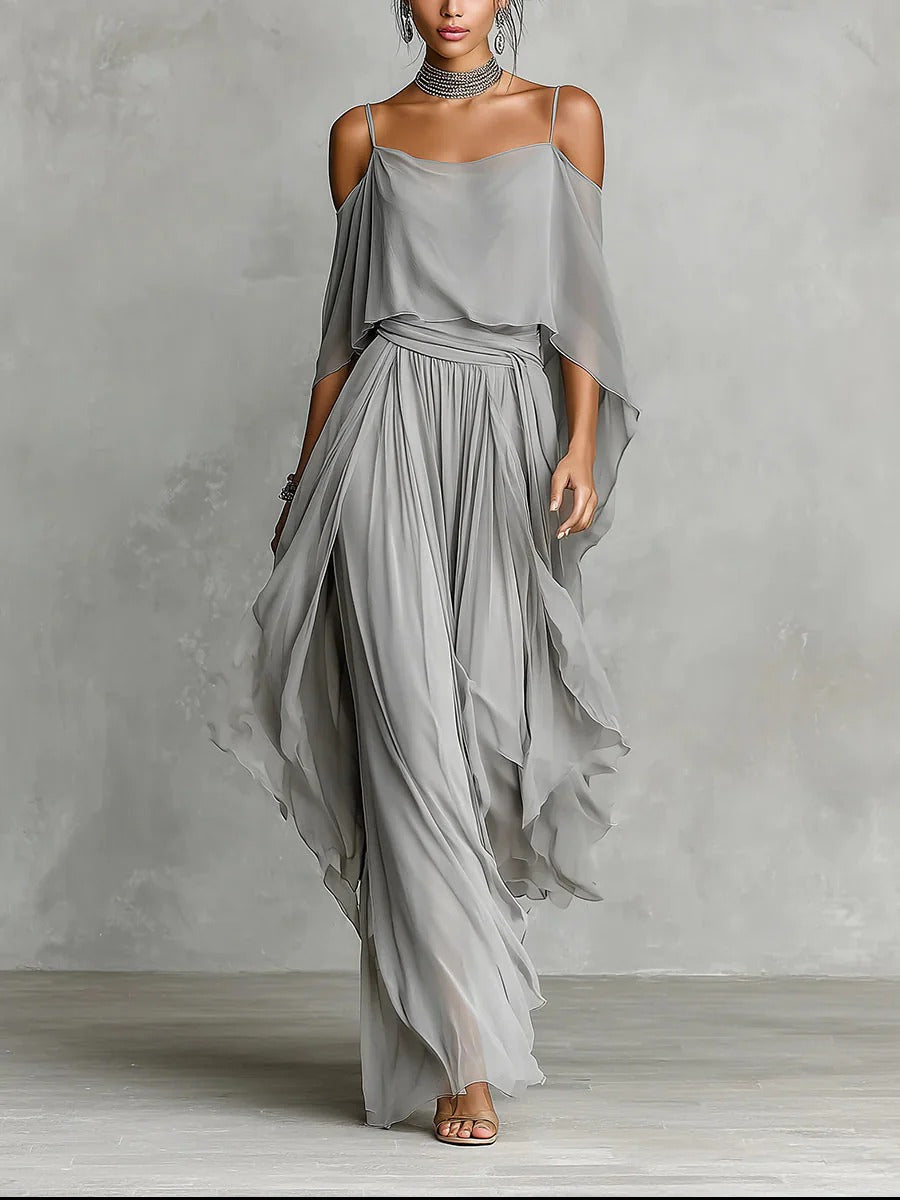 RENATA | Relaxed strappy top and wide-leg pants set