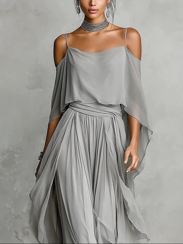RENATA | Relaxed strappy top and wide-leg pants set