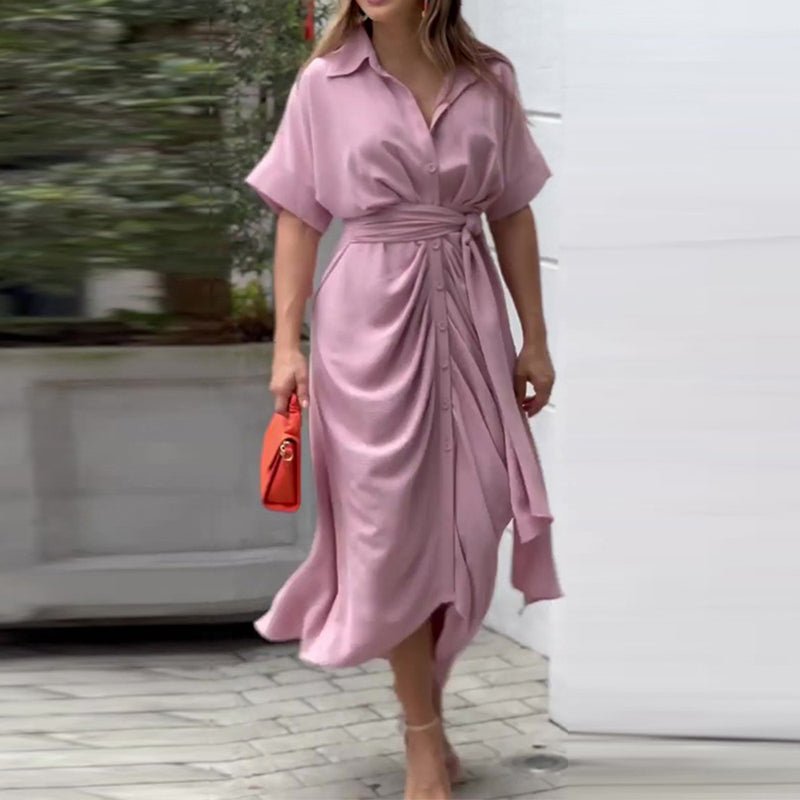 JENNY | Fitted midi dress with classic neckline