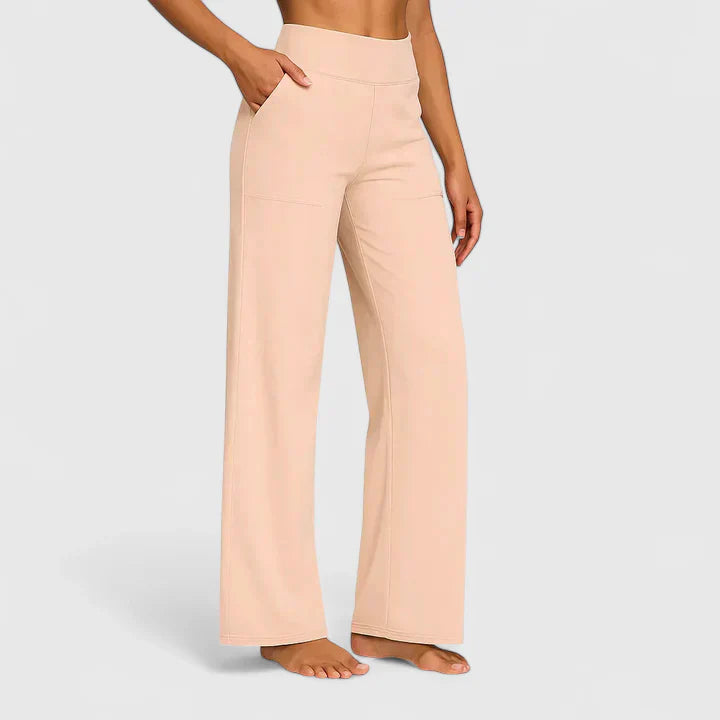 AMIE | Straight-leg pants with elastic waist