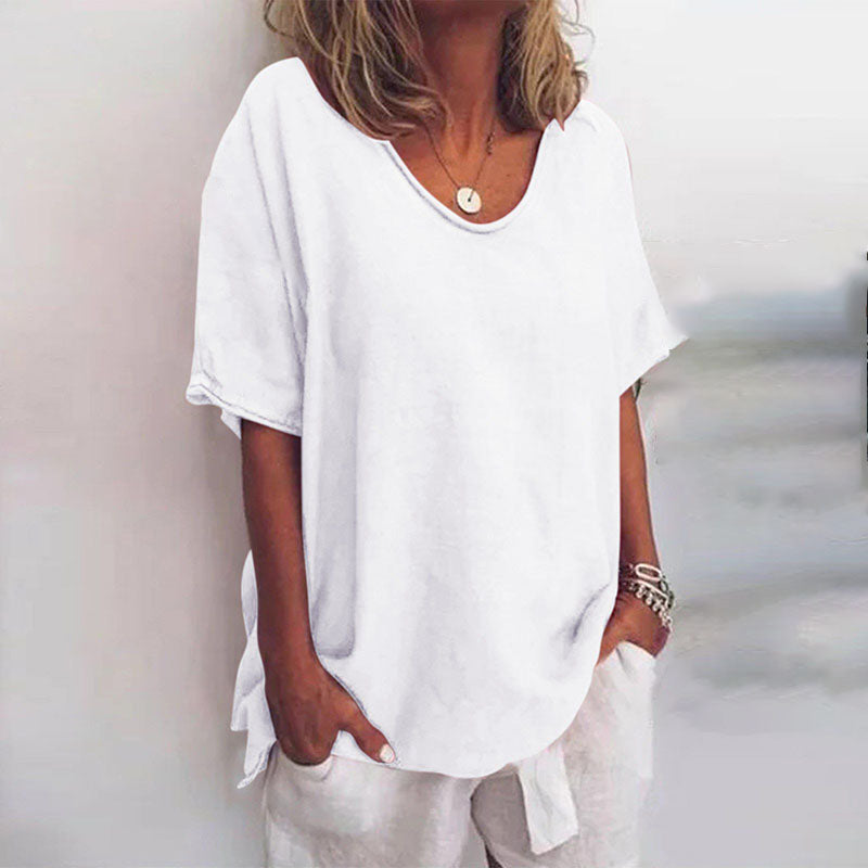 CAMILA | Loose-fit top with relaxed crew neckline