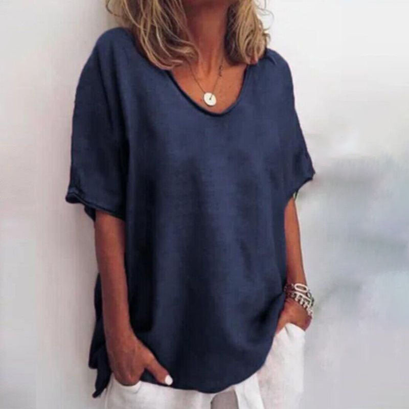 CAMILA | Loose-fit top with relaxed crew neckline