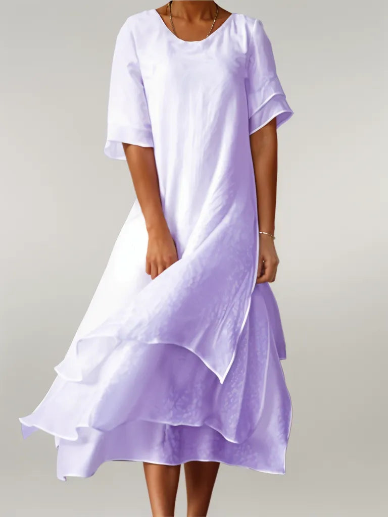 ELOISE | Flowing long dress with round neckline