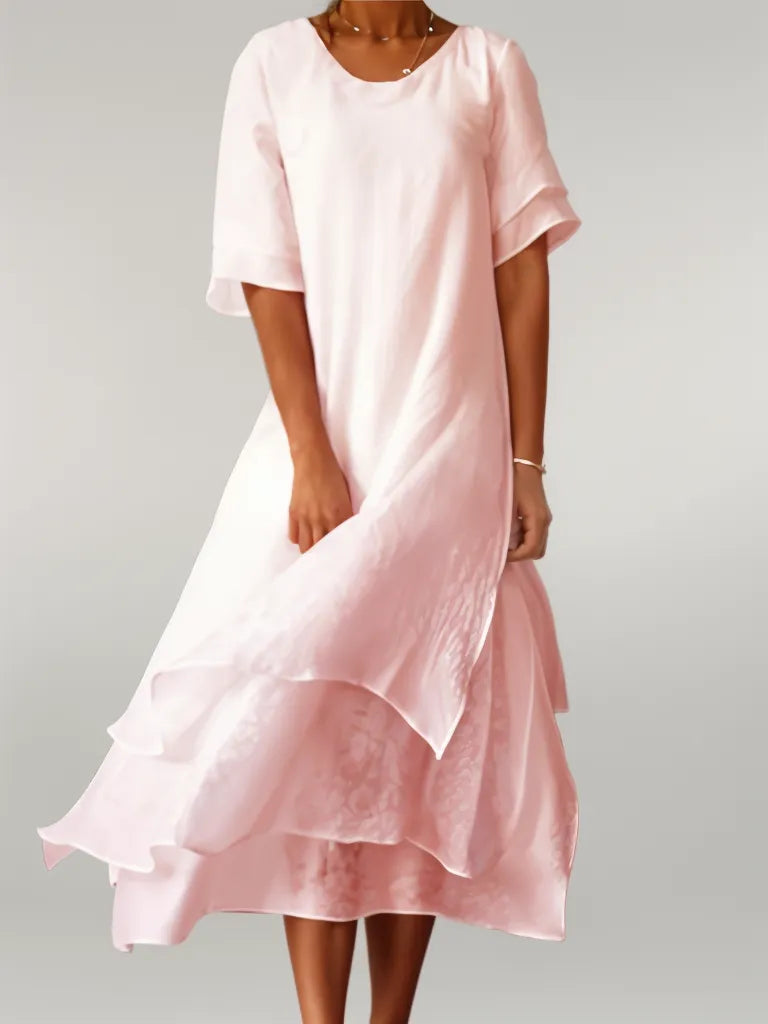 ELOISE | Flowing long dress with round neckline