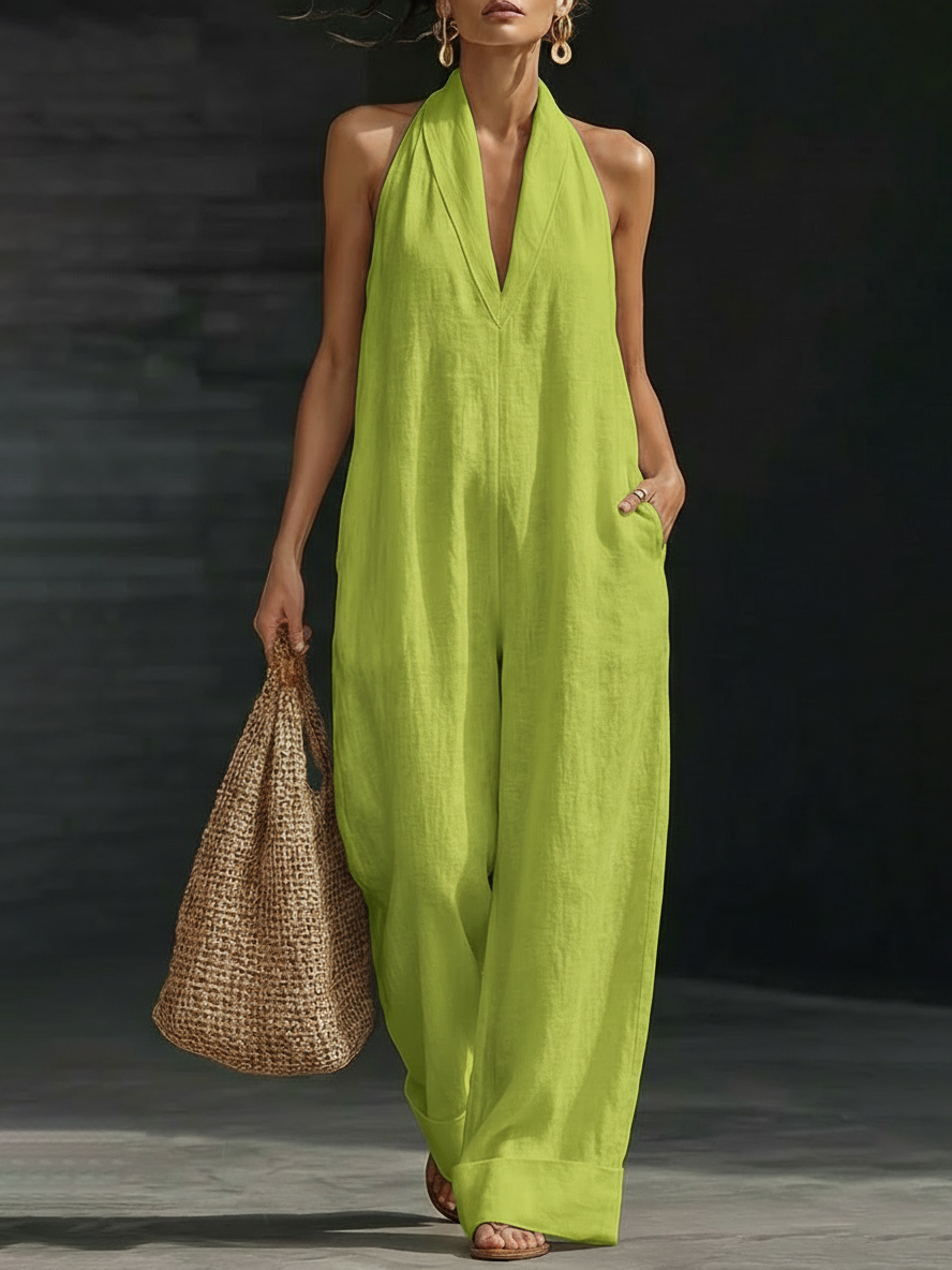 EDEN | Wide-leg jumpsuit in lightweight woven fabric