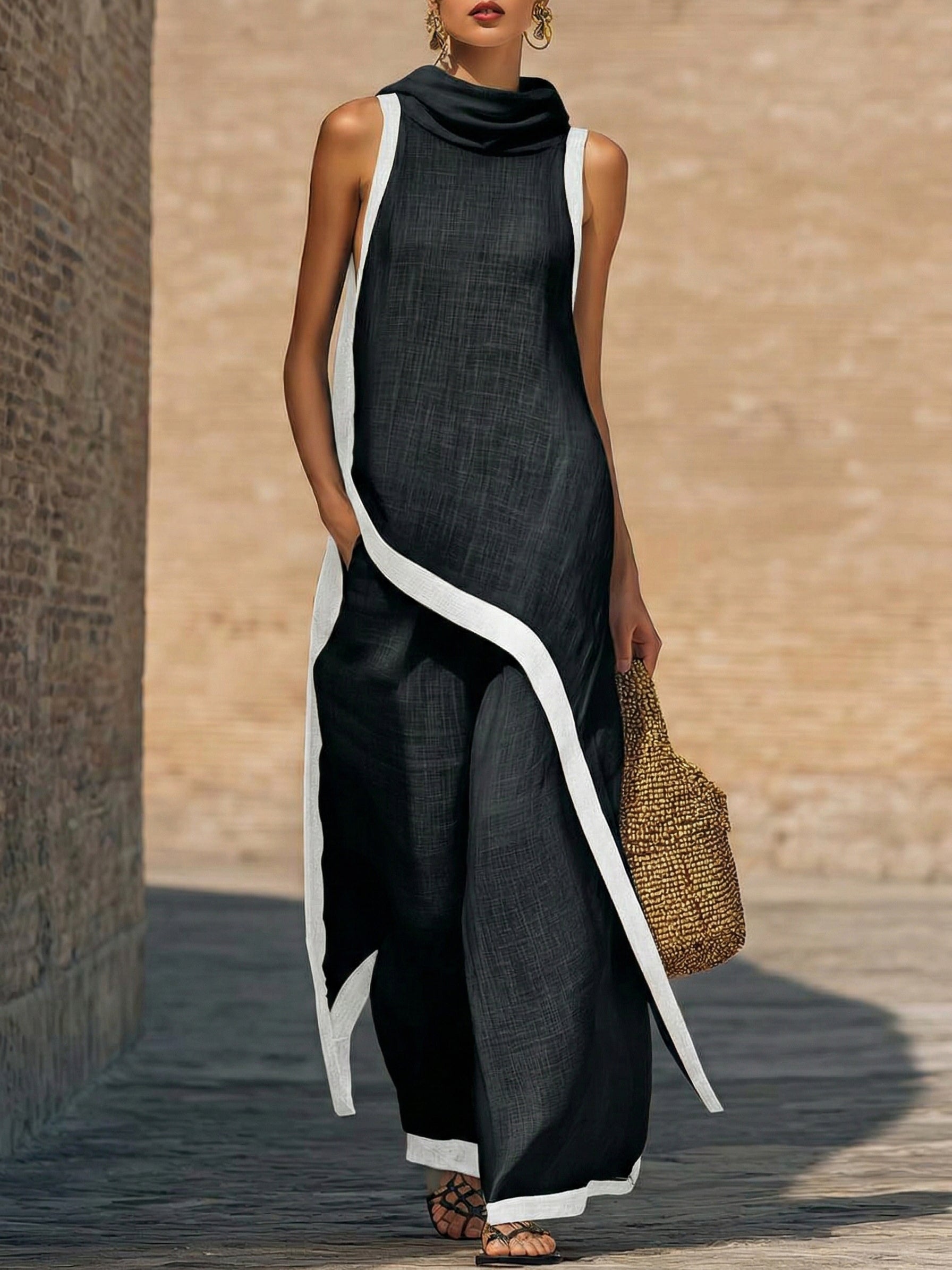 EDEN | Relaxed two-piece with wide-cut pants