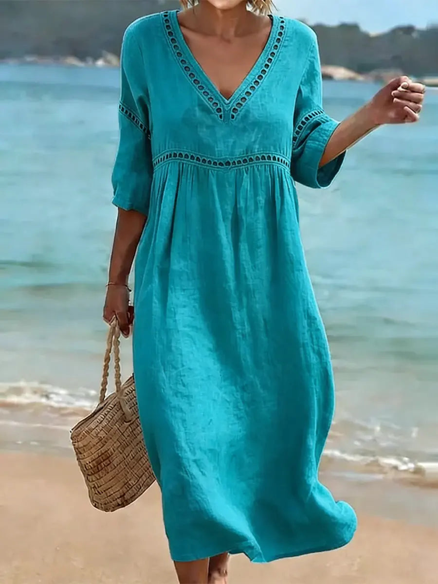 DAISY | V-neck dress with side pockets