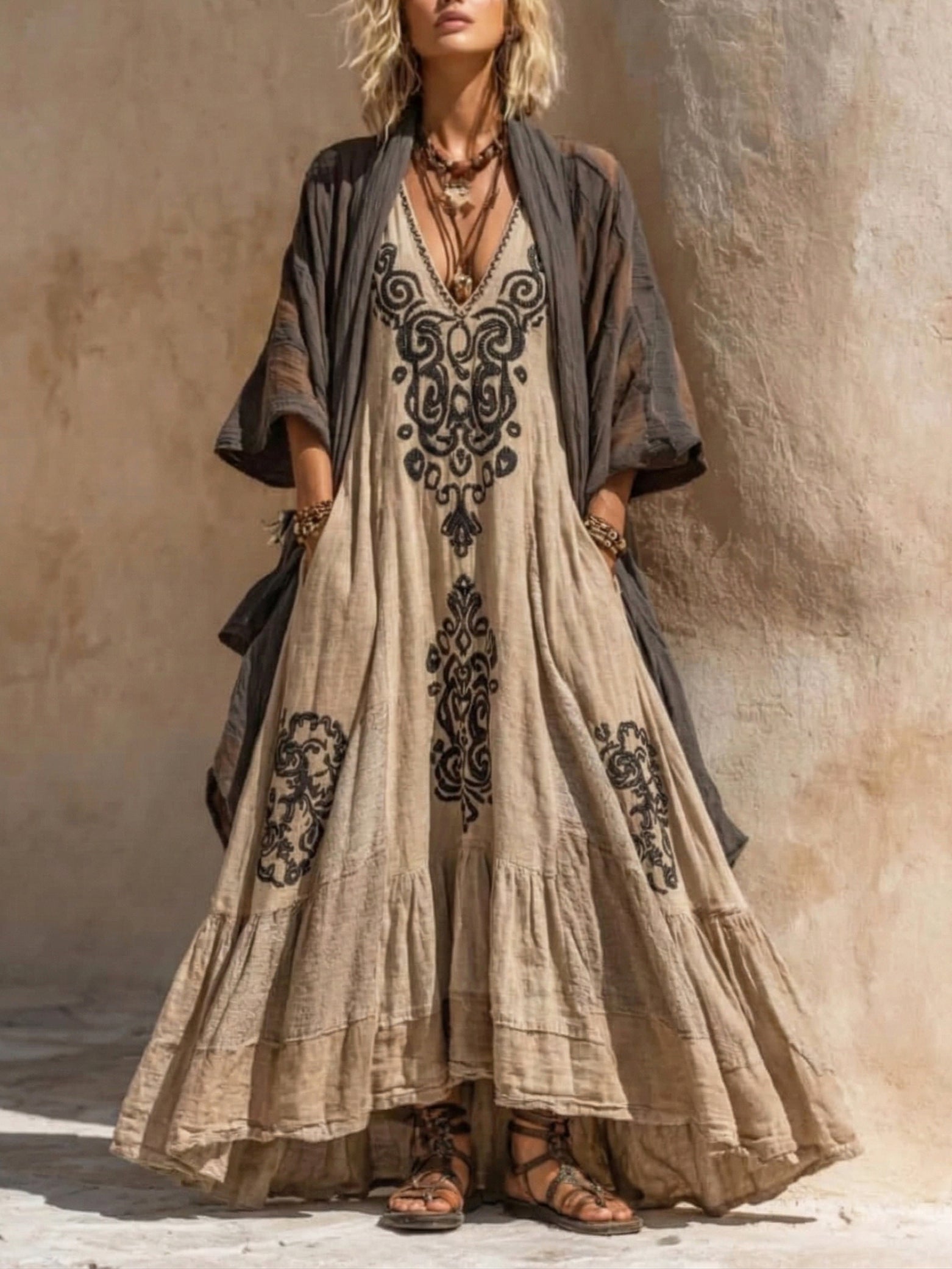 INDIE | Relaxed two-piece set with wide-leg pants