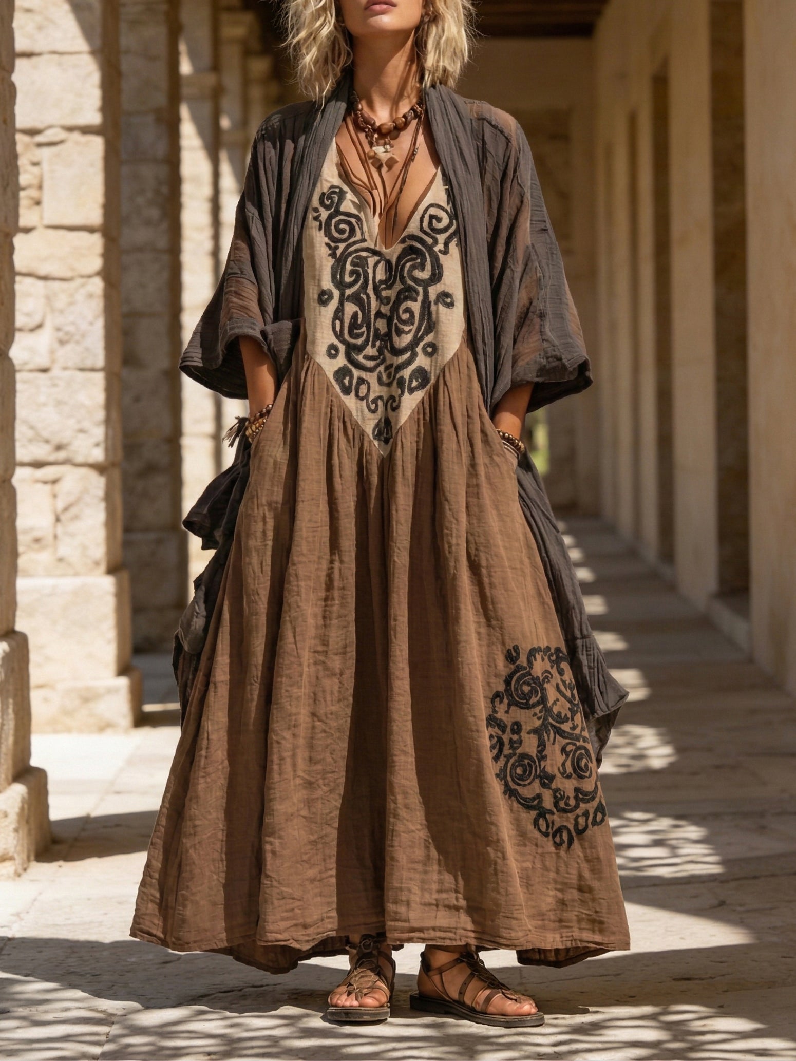 FRANKIE | Relaxed two-piece set with maxi dress