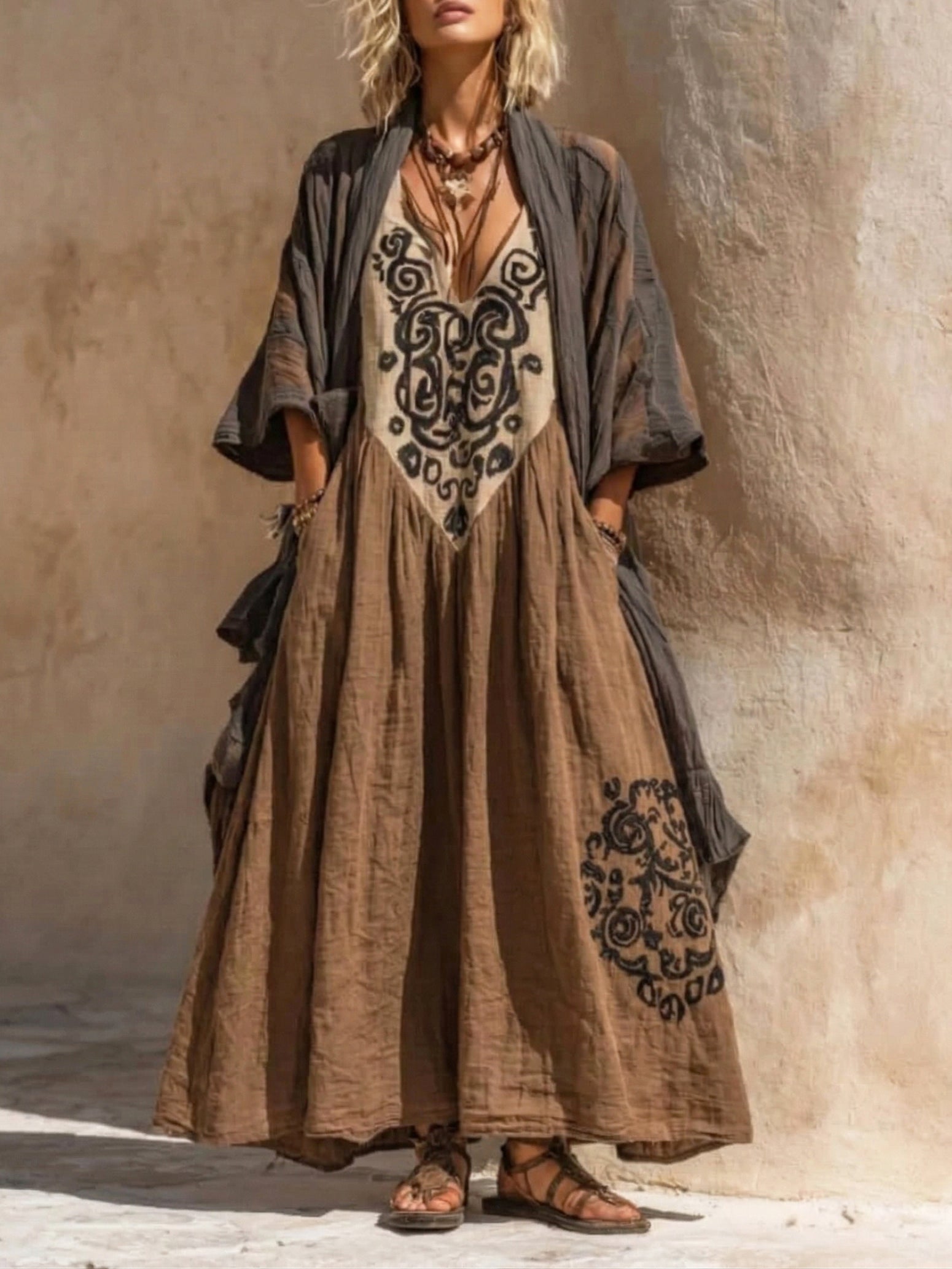 FRANKIE | Relaxed two-piece set with maxi dress
