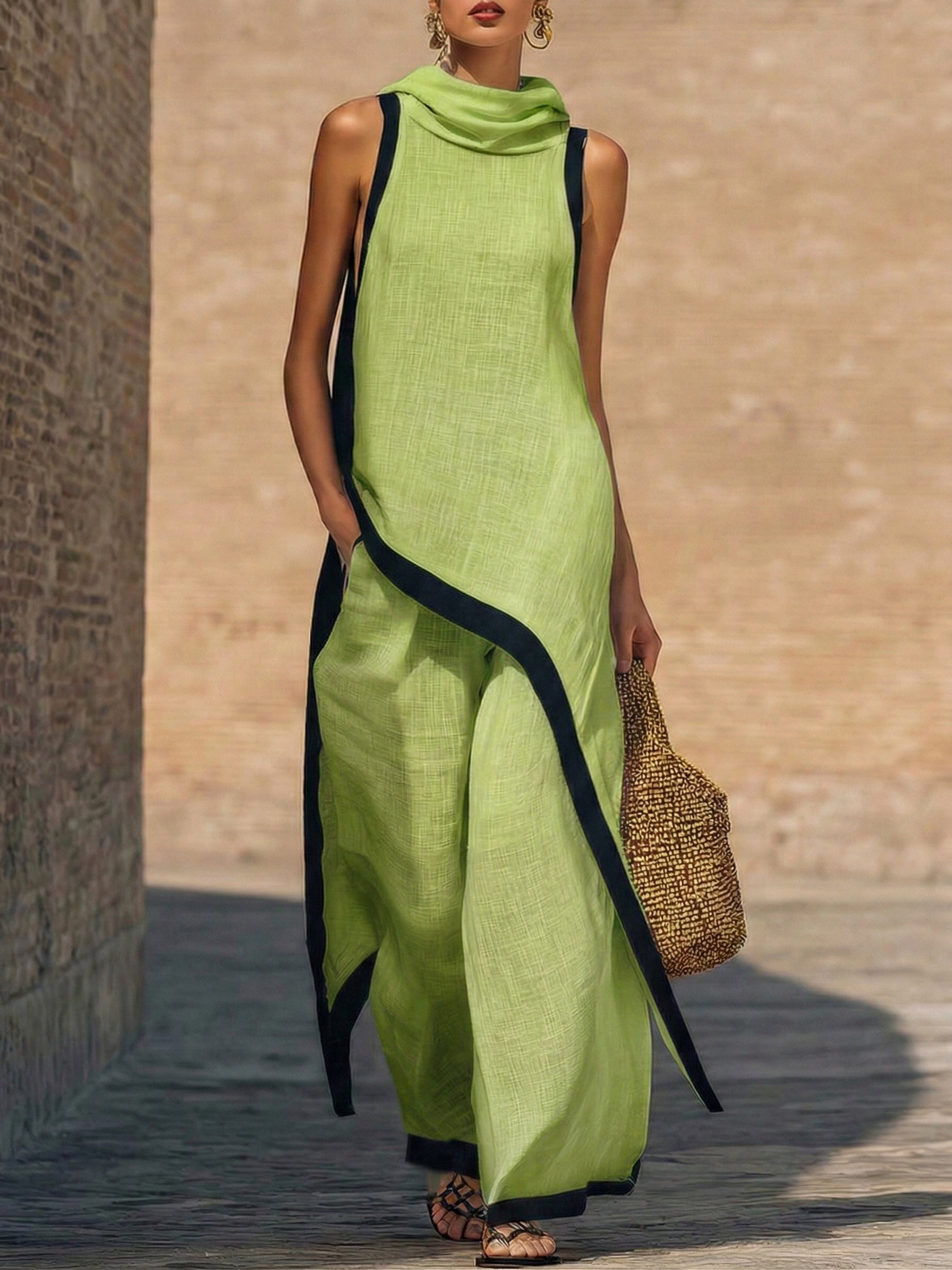 EDEN | Relaxed two-piece with wide-cut pants