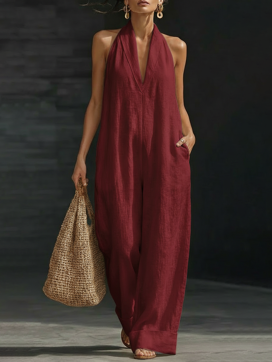 EDEN | Wide-leg jumpsuit in lightweight woven fabric