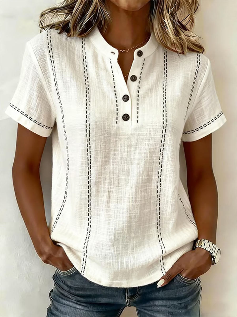 DAISY | V-neck top with relaxed fit