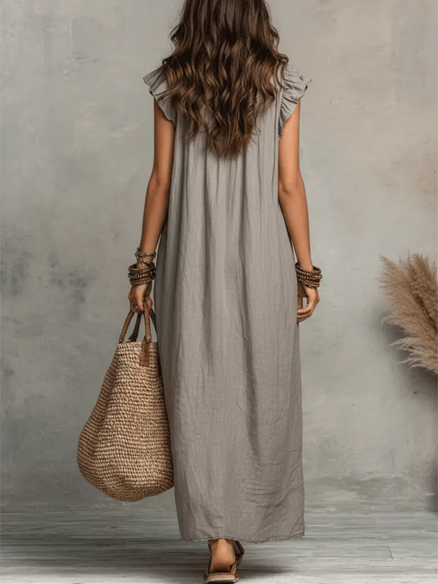 DAISY | Sleeveless dress with ruffle details