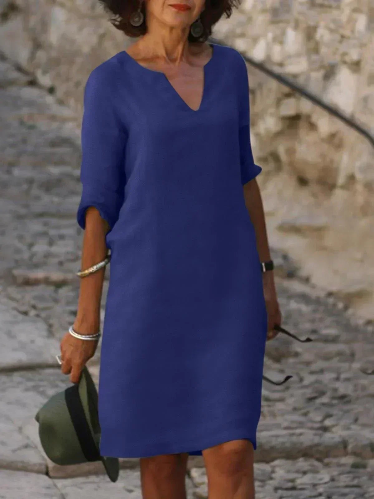 AMELIA | Midi dress with softly shaped waist