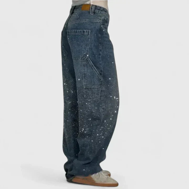 MELIZYRAH | Straight-leg pants with crystal detail