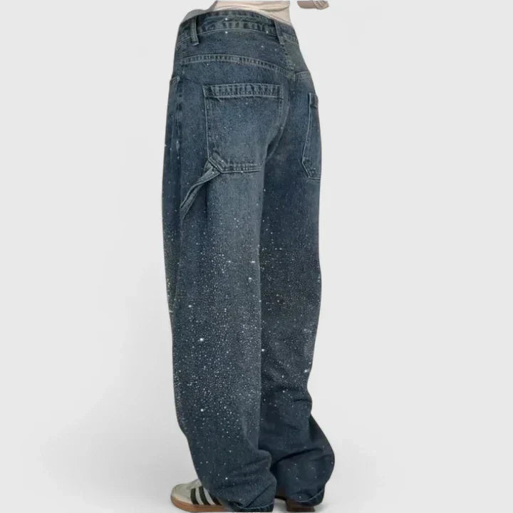 MELIZYRAH | Straight-leg pants with crystal detail