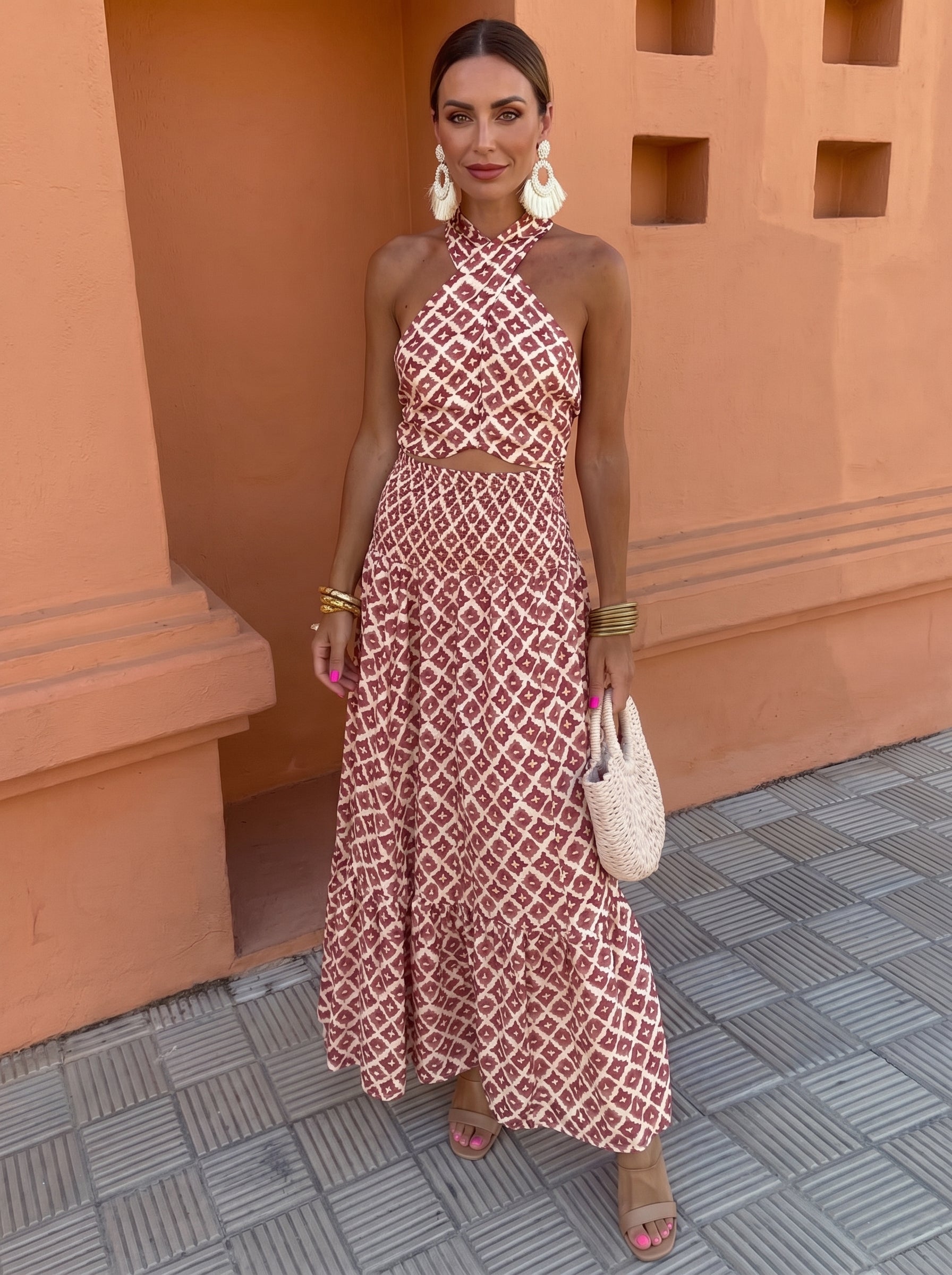 ELSA | Off-shoulder top and ruffled skirt set