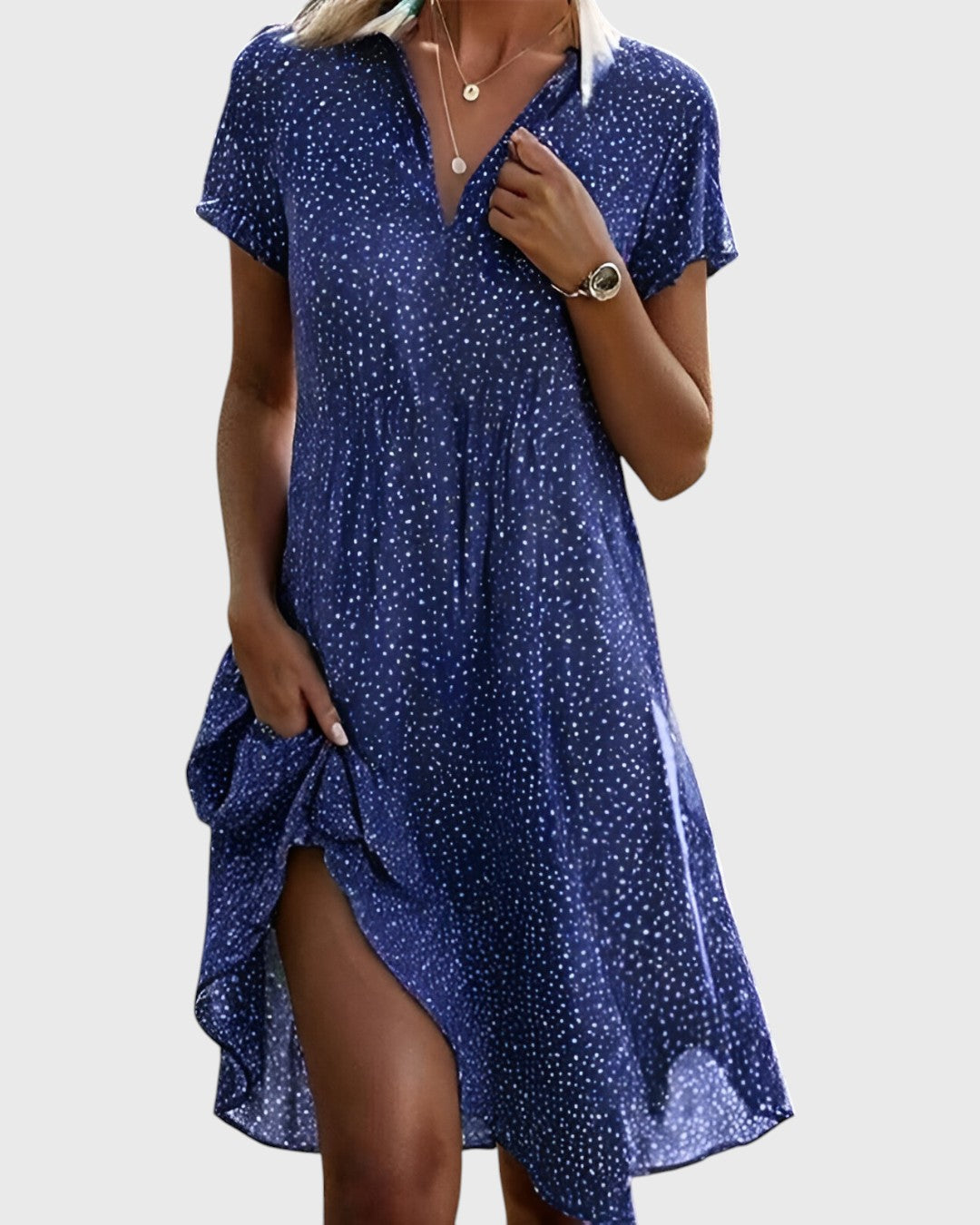 AVA | Relaxed V-neck dress with all-day ease