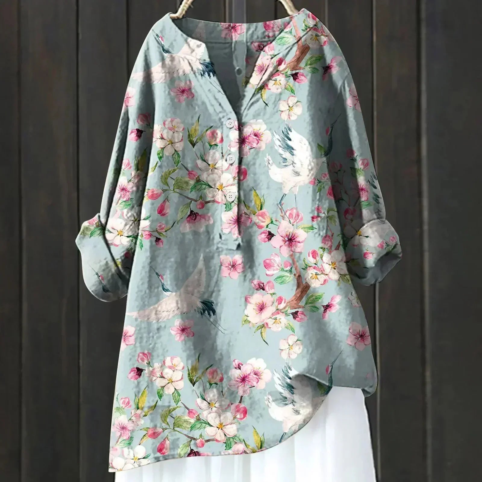 DAISY | Linen-blend blouse with floral print