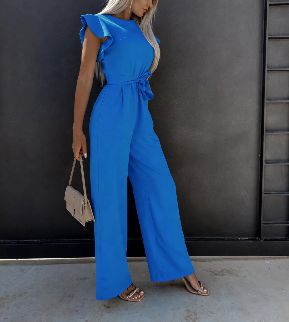 NURIA | Belted jumpsuit with adjustable waist