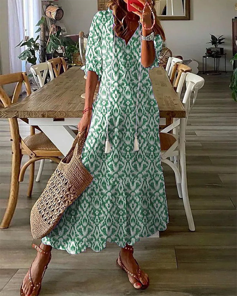 BEATRICE | Lightweight maxi dress with V-neckline