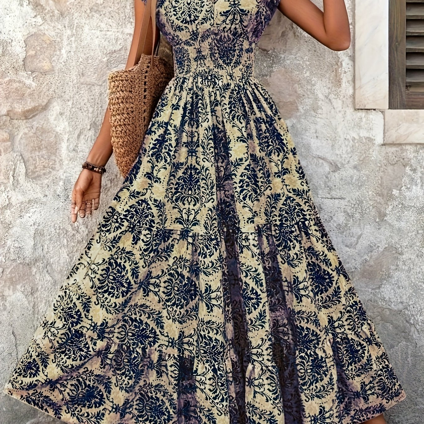SERAPHINA | Breezy floral maxi dress with V-neck