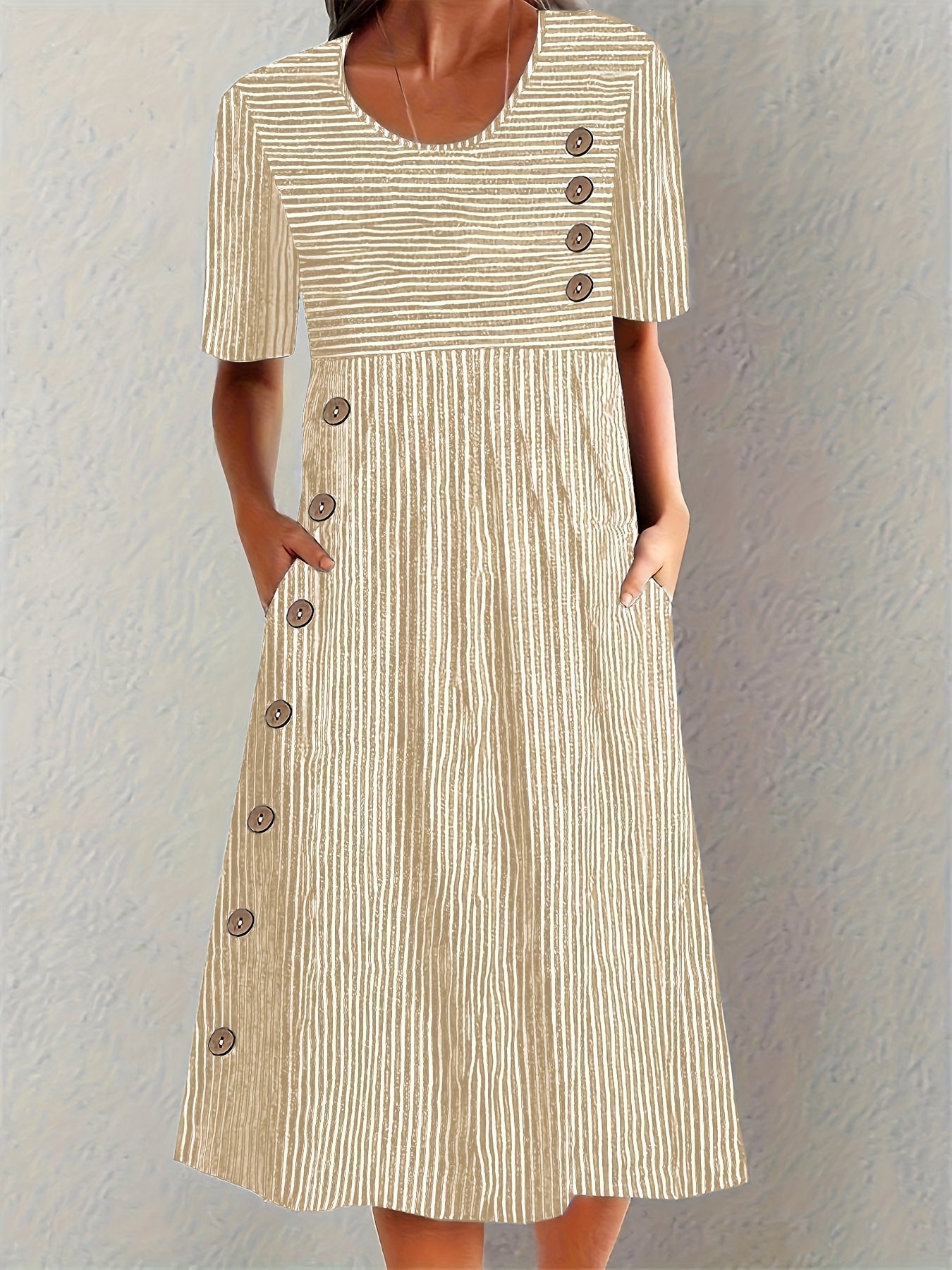 CORALIE | Relaxed maxi dress with striped print