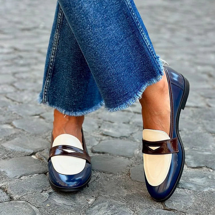 HARPER | Two-tone loafer in smooth finish