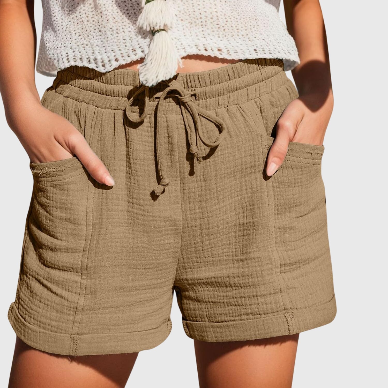 MAYA | Relaxed wide-leg shorts with drawstring waist