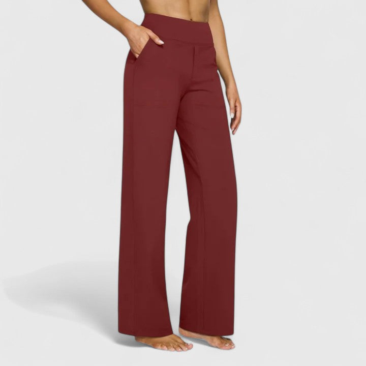 HILARY | Straight-leg pants with wide waistband