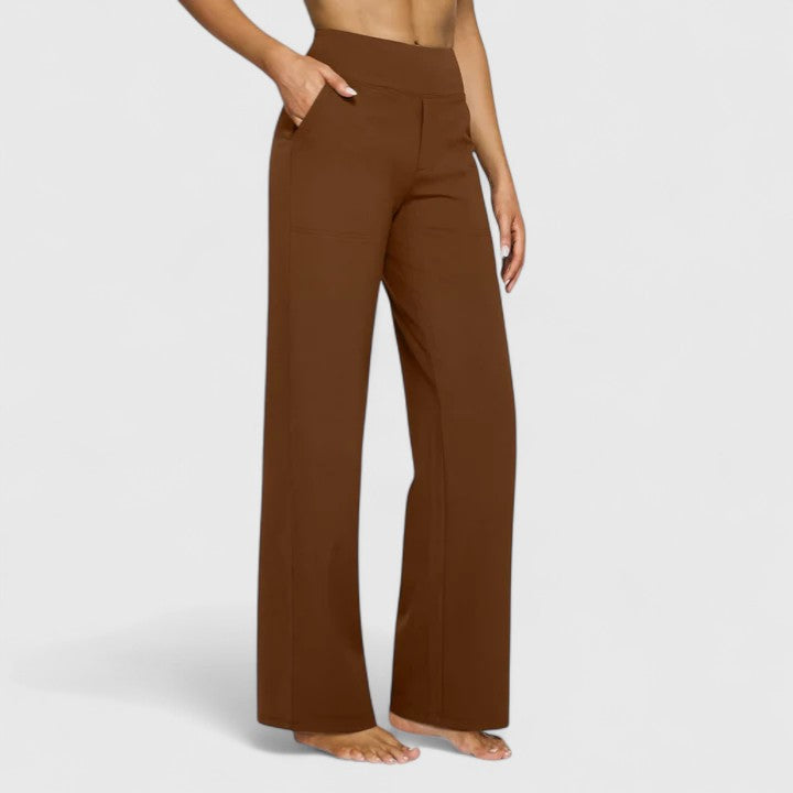 HILARY | Straight-leg pants with wide waistband